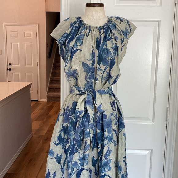 Ann Mashburn linen blend floral maxi dress - Picture 8 of 11